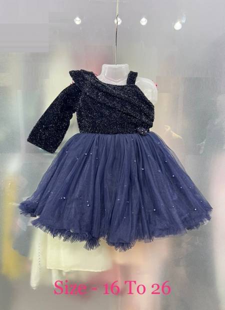 Baby Doll N Blue 417 New Fancy Latest Party Wear Frock Collection